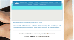 Desktop Screenshot of gesundheitspraxis-frank.com